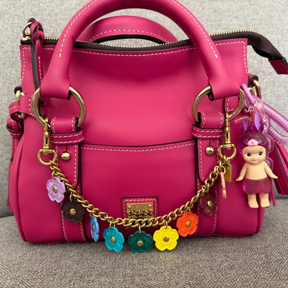 Dooney & Bourke Handbags - Dooney & Bourke Penrose Pocket Satchel Fuchsia